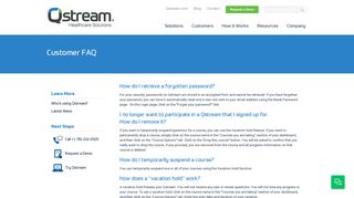 Customer FAQ | Qstream Healthcare