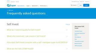 Self Invest frequently asked questions | QSuper Superannuation Fund