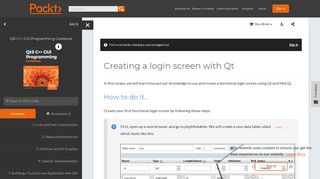 Creating a login screen with Qt - Qt5 C++ GUI Programming Cookbook