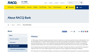 About RACQ Bank - RACQ
