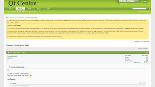 create login page - Qt Centre Forum