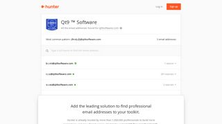 Qt9 ™ Software - email addresses & email format • Hunter - Hunter.io