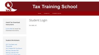 Student Login – Tax Training School