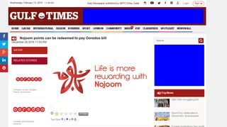 Nojoom points can be redeemed to pay Ooredoo bill - Gulf Times