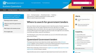 Where to search for government tenders | Business Queensland