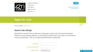 Search for Job | Career Finder Search | QTI Group