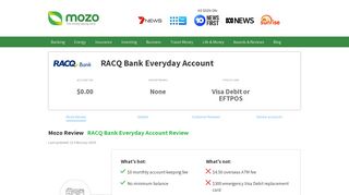 RACQ Bank Everyday Account | Bank account product information ...