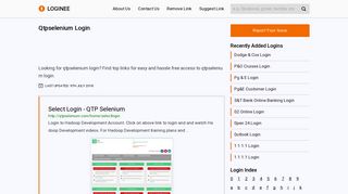 Qtpselenium Login