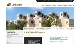 BlackBoard Resources | Qatar University