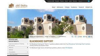 Blackboard Support | Qatar University