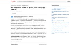 Are the profiles shown on QuackQuack dating app are real? - Quora