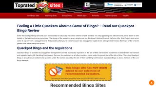 Quackpot Bingo Review - Claim Your Free Deposit Bonus