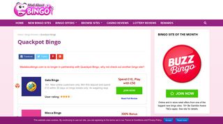 Quackpot Bingo Review | 300% Deposit Bonus | Madaboutbingo.com