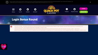 Login Bonus Round | Quackpot Casino