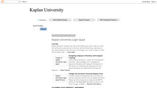 Kaplan University: Kaplan University Login Quad