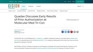 Quadax Discusses Early Results of Prior Authorization at Molecular ...
