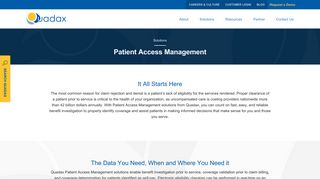 Quadax - Patient Access Management - It All Starts Here