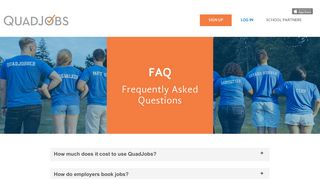 FAQS - QuadJobs | Jobs for College Students
