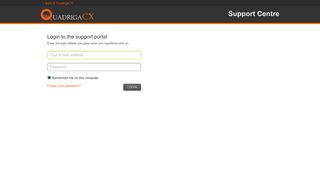Login to the support portal - QuadrigaCX
