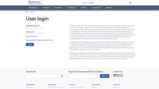 User login - Qualcomm Developer Network
