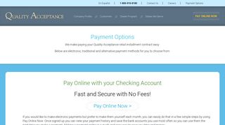 Make A Payment - Quality Acceptance Home
