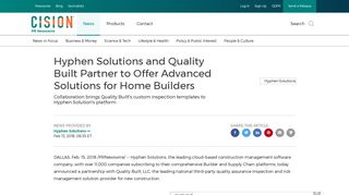 Hyphen Solutions and Quality Built Partner to Offer Advanced ...
