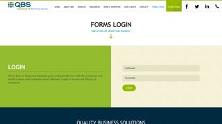 Forms Login - QBS | Quality Business Solutions