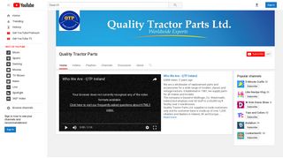 Quality Tractor Parts - YouTube