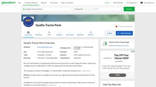Working at Quality Tractor Parts | Glassdoor