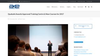Qualsafe Awards Approved Training Centre & New Courses for 2017 ...