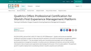 Qualtrics Offers Professional Certification for World's First Experience ...