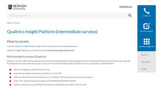 Qualtrics Insight Platform (intermediate surveys) | eSolutions