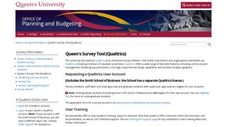 Queen's Survey Tool (Qualtrics) | Planning and Budgeting