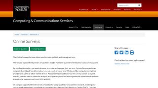 Online Surveys | Computing & Communications Services