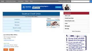 Qualtrust Credit Union - Irving, TX - Credit Unions Online
