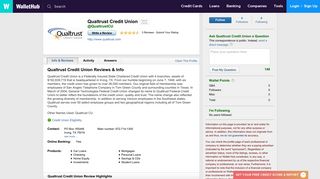 Qualtrust Credit Union Reviews - WalletHub