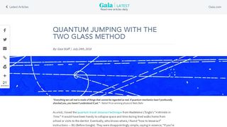 Quantum Jumping With The Two Glass Method | - Gaia