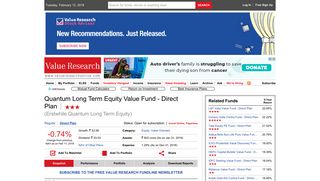Quantum Long Term Equity Value Fund - Direct Plan : Fund Snapshot ...