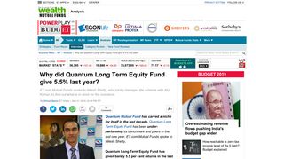 Why did Quantum Long Term Equity Fund give 5.5% last year? - The ...
