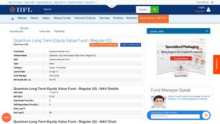 Quantum Long Term Equity Value Fund - Regular (G) - IndiaInfoline