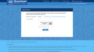 Mailback - Quantum Mutual Fund