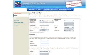 Register - Welcome to Quantum Mutual Fund