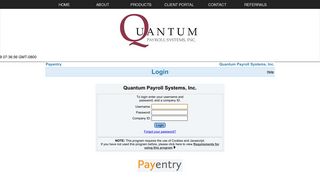 Payroll Log-in - Quantum Payroll Systems