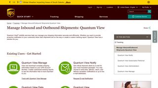 Manage Inbound and Outbound Shipments: Quantum View - United ...