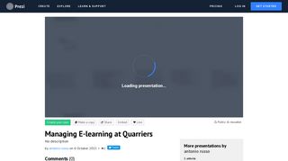 Managing E-learning at Quarriers by antonio russo on Prezi