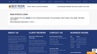 Main Strata Login - Quay Pacific Property Management Ltd.