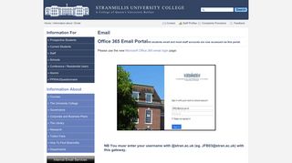 Stranmillis University College - Email