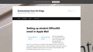 Setting up student Office365 email in Apple Mail ... - QUB Blogs