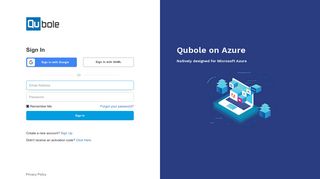 Sign In - Qubole Data Services (QDS)