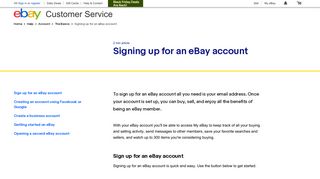 Register an account | eBay